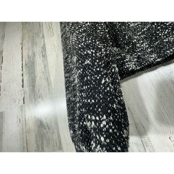 Ann Taylor Jacket Size Medium Black White Speckled Tweed Full Zip - Picture 9 of 12